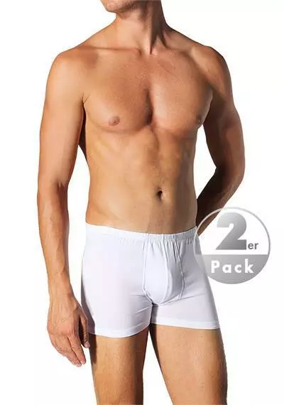 Schiesser Essential Short 2er Pack 205222/100 Trunks, Baumwoll-Stretch, Weiß 1 Schiesser Essential Short 2er Pack 205222/100 Trunks, Baumwoll-Stretch, Weiß