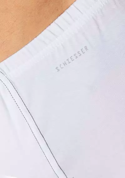 Schiesser Essential Short 2er Pack 205222/100 Trunks, Baumwoll-Stretch, Weiß 2 Schiesser Essential Short 2er Pack 205222/100 Trunks, Baumwoll-Stretch, Weiß – Bild 2