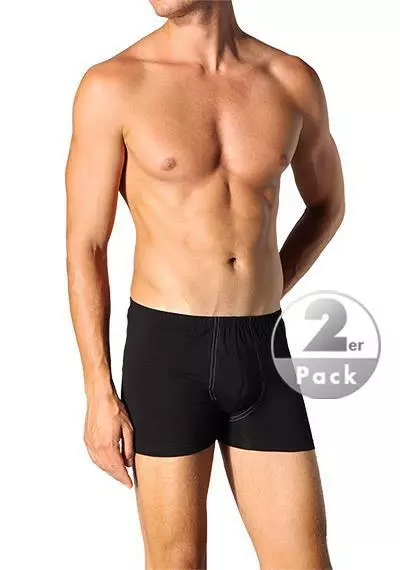 Schiesser Essential Short 2er Pack 205222/000 Trunks, Baumwoll-Stretch, Schwarz 1 Schiesser Essential Short 2er Pack 205222/000 Trunks, Baumwoll-Stretch, Schwarz
