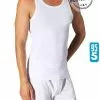Schiesser 95/5 Shirt 0/0 Arm 205428/100 Tanktop, Baumwoll-Stretch, Weiß