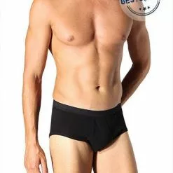 Schiesser Feinripp Sportslip 005128/000 Baumwolle, Schwarz