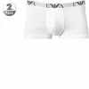EMPORIO ARMANI Trunk Doppelpack 111210/CC715/04710 Trunks, Baumwoll-Stretch, Weiß
