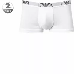 EMPORIO ARMANI Trunk Doppelpack 111210/CC715/04710 Trunks, Baumwoll-Stretch, Weiß