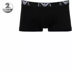 EMPORIO ARMANI Trunk Doppelpack 111210/CC715/07320 Trunks, Baumwoll-Stretch, Schwarz