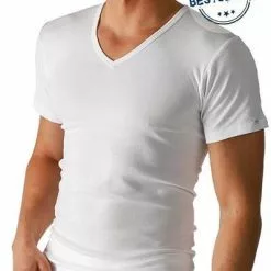 Mey NOBLESSE V-Shirt weiß 2807/101 T-Shirt, Pima Baumwolle