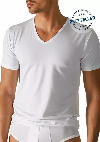 Mey DRY COTTON V-Shirt weiß 46007/101 T-Shirt, Baumwolle 1 Mey DRY COTTON V-Shirt weiß 46007/101 T-Shirt, Baumwolle