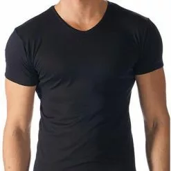 Mey SOFTWARE V-Neck schwarz 42507/123 T-Shirt, Modal