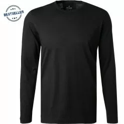 RAGMAN T-Shirt 482180/009 Longsleeve, Body Fit, Pima Baumwolle, Schwarz