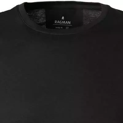 RAGMAN T-Shirt 482180/009 Longsleeve, Body Fit, Pima Baumwolle, Schwarz 3 RAGMAN T-Shirt 482180/009 Longsleeve, Body Fit, Pima Baumwolle, Schwarz – Bild 3