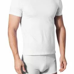bruno banani Base Line Shirt 2208/1117/001 T-Shirt, Baumwoll-Stretch, Weiß