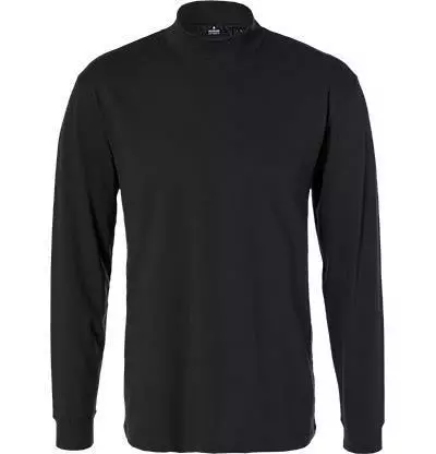 RAGMAN Longsleeve 400160/009 Stehkragenshirt, Baumwolle, Schwarz 1 RAGMAN Longsleeve 400160/009 Stehkragenshirt, Baumwolle, Schwarz