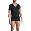 Olaf Benz RED0965 V-Neck (Low) 106024/8000 T-Shirt, Mikrofaser, Schwarz, Black