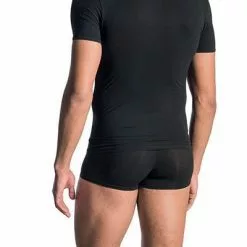 Olaf Benz RED0965 V-Neck (Low) 106024/8000 T-Shirt, Mikrofaser, Schwarz, Black -Wäsche Verkaufsshop 145678 norm2