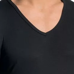 Olaf Benz RED0965 V-Neck (Low) 106024/8000 T-Shirt, Mikrofaser, Schwarz, Black -Wäsche Verkaufsshop 145678 norm3