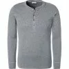 Schiesser Revival Karl-Heinz 1/1 Shirt 160096/202 Longsleeve, Baumwolle, Grau meliert, Grau-melange