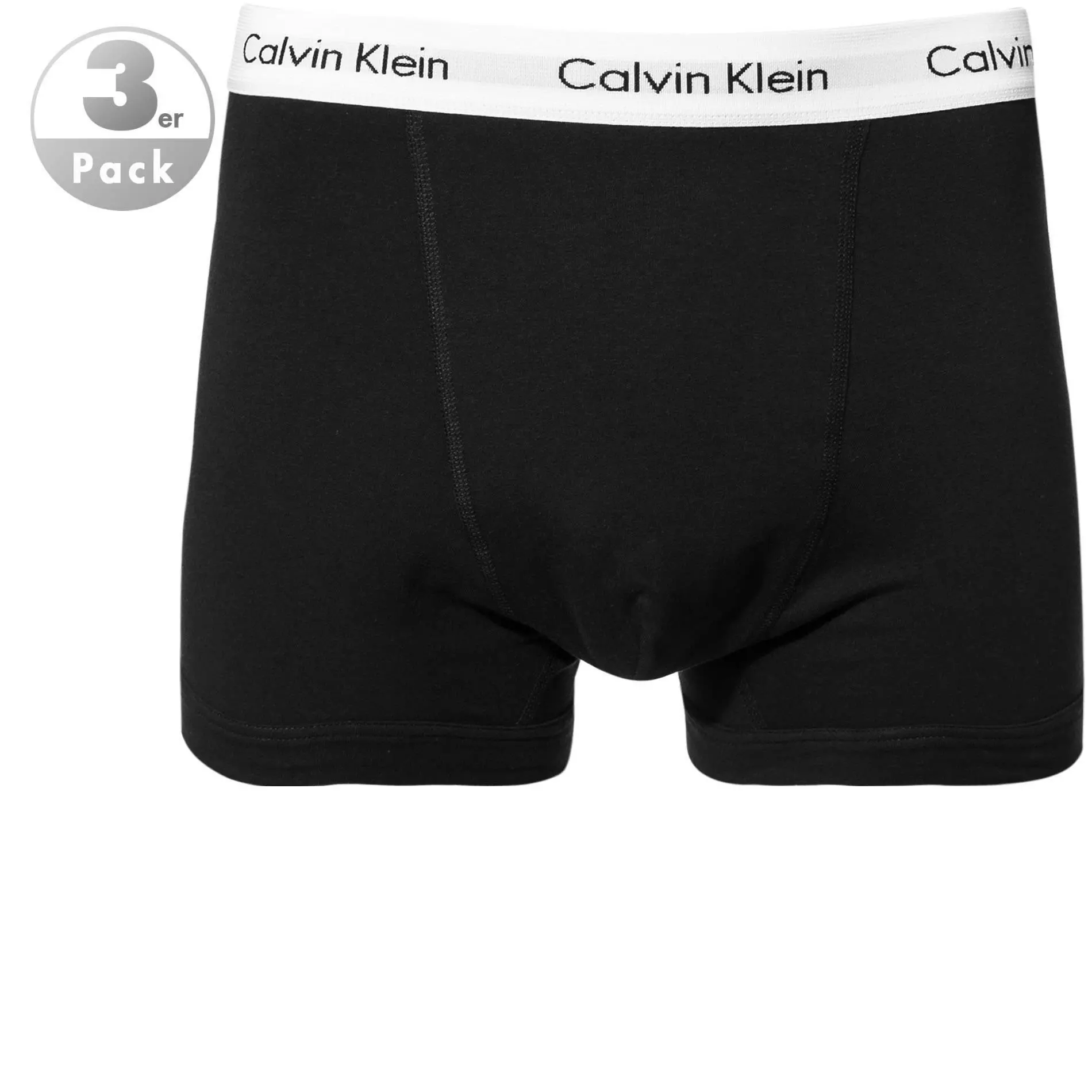 Calvin Klein Underwear Calvin Klein COTTON STRETCH 3er Pack U2662G/001 Trunks, Baumwolle, Schwarz, Schwarz-weiss 1 Calvin Klein Underwear Calvin Klein COTTON STRETCH 3er Pack U2662G/001 Trunks, Baumwolle, Schwarz, Schwarz-weiss