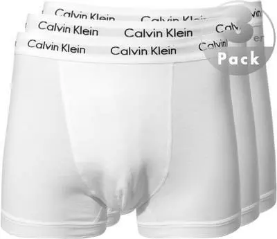 Calvin Klein Underwear Calvin Klein COTTON STRETCH 3er Pack U2662G/100 Trunks, Baumwolle, Weiss 2 Calvin Klein Underwear Calvin Klein COTTON STRETCH 3er Pack U2662G/100 Trunks, Baumwolle, Weiss – Bild 2
