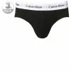 Calvin Klein Underwear Calvin Klein COTTON STRETCH 3er Pack U2661G/001 Slips, Baumwolle, Schwarz, Schwarz-weiß