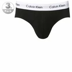 Calvin Klein Underwear Calvin Klein COTTON STRETCH 3er Pack U2661G/001 Slips, Baumwolle, Schwarz, Schwarz-weiß