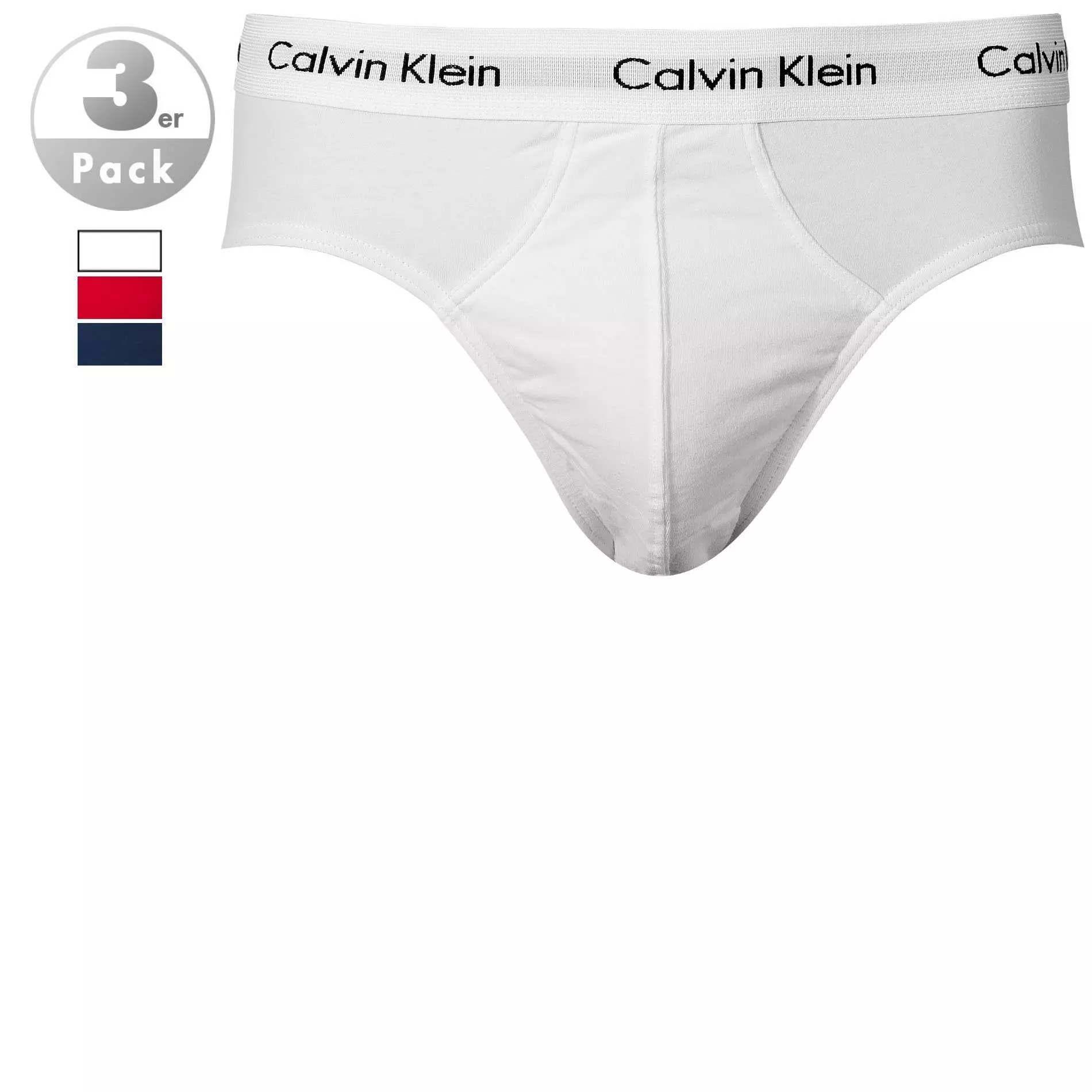 Calvin Klein Underwear Calvin Klein COTTON STRETCH 3er Pack U2661G/I03 Slips, Baumwolle, Navy-weiß-rot, Navy-weiß-red 1 Calvin Klein Underwear Calvin Klein COTTON STRETCH 3er Pack U2661G/I03 Slips, Baumwolle, Navy-weiß-rot, Navy-weiß-red