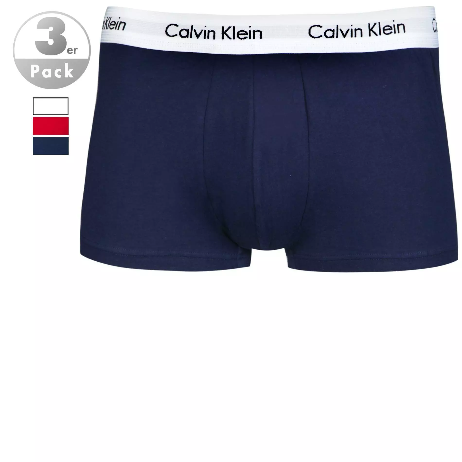 Calvin Klein Underwear Calvin Klein COTTON STRETCH 3er Pack U2664G/I03 Trunks, Baumwoll- Stretch, Navy-weiß-rot, Navy-weiß-red 1 Calvin Klein Underwear Calvin Klein COTTON STRETCH 3er Pack U2664G/I03 Trunks, Baumwoll- Stretch, Navy-weiß-rot, Navy-weiß-red