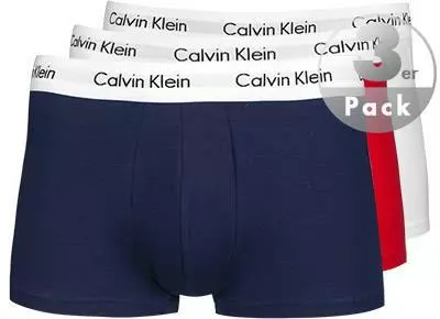 Calvin Klein Underwear Calvin Klein COTTON STRETCH 3er Pack U2664G/I03 Trunks, Baumwoll- Stretch, Navy-weiß-rot, Navy-weiß-red 2 Calvin Klein Underwear Calvin Klein COTTON STRETCH 3er Pack U2664G/I03 Trunks, Baumwoll- Stretch, Navy-weiß-rot, Navy-weiß-red – Bild 2