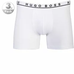 BOSS Boxer Brief 3er Pack 50325404/100 Trunks, Baumwoll-Stretch, Weiß, White