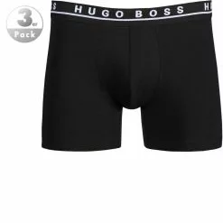 BOSS Boxer Brief 3er Pack 50325404/001 Trunks, Baumwoll-Stretch, Schwarz, Black