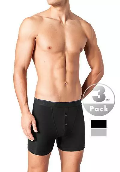 Schiesser Revival Ludwig 3er Pack 141041/901 Boxershort, Baumwolle, Schwarz-weiß-grau, Weiß-grau-schwarz 2 Schiesser Revival Ludwig 3er Pack 141041/901 Boxershort, Baumwolle, Schwarz-weiß-grau, Weiß-grau-schwarz – Bild 2