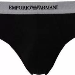 EMPORIO ARMANI Brief 2Pack 111321/CC717/03320 Slips, Baumwoll-Stretch, Schwarz-grau -Wäsche Verkaufsshop 178884 norm2