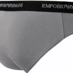 EMPORIO ARMANI Brief 2Pack 111321/CC717/03320 Slips, Baumwoll-Stretch, Schwarz-grau -Wäsche Verkaufsshop 178884 norm5