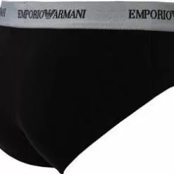 EMPORIO ARMANI Brief 2Pack 111321/CC717/03320 Slips, Baumwoll-Stretch, Schwarz-grau -Wäsche Verkaufsshop 178884 norm6