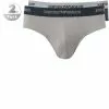 EMPORIO ARMANI Brief 2Pack 111321/CC717/13742 Slips, Baumwoll-Stretch, Mittelgrau-nachtblau, Grau-blau