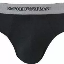 EMPORIO ARMANI Brief 2Pack 111321/CC717/13742 Slips, Baumwoll-Stretch, Mittelgrau-nachtblau, Grau-blau -Wäsche Verkaufsshop 178886 norm2