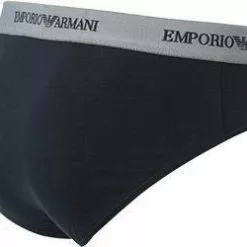 EMPORIO ARMANI Brief 2Pack 111321/CC717/13742 Slips, Baumwoll-Stretch, Mittelgrau-nachtblau, Grau-blau -Wäsche Verkaufsshop 178886 norm6