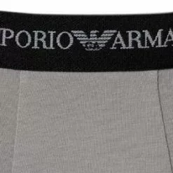 EMPORIO ARMANI Trunk 2Pack 111210/CC717/03320 Trunks, Baumwoll-Stretch, Schwarz-grau -Wäsche Verkaufsshop 178887 norm4