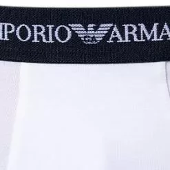 EMPORIO ARMANI Trunk 2Pack 111210/CC717/10410 Trunks, Baumwoll-Stretch, Dunkelblau-weiß, Weiß-blau -Wäsche Verkaufsshop 178888 norm4