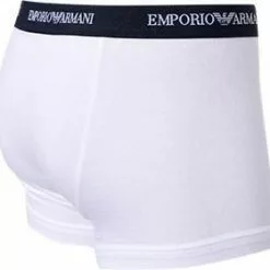 EMPORIO ARMANI Trunk 2Pack 111210/CC717/10410 Trunks, Baumwoll-Stretch, Dunkelblau-weiß, Weiß-blau -Wäsche Verkaufsshop 178888 norm6