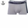 EMPORIO ARMANI Trunk 2Pack 111210/CC717/13742 Trunks, Baumwoll-Stretch, Mittelgrau-nachtblau, Grau-blau