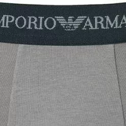 EMPORIO ARMANI Trunk 2Pack 111210/CC717/13742 Trunks, Baumwoll-Stretch, Mittelgrau-nachtblau, Grau-blau -Wäsche Verkaufsshop 178889 norm3