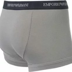 EMPORIO ARMANI Trunk 2Pack 111210/CC717/13742 Trunks, Baumwoll-Stretch, Mittelgrau-nachtblau, Grau-blau -Wäsche Verkaufsshop 178889 norm5