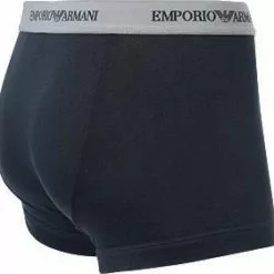 EMPORIO ARMANI Trunk 2Pack 111210/CC717/13742 Trunks, Baumwoll-Stretch, Mittelgrau-nachtblau, Grau-blau -Wäsche Verkaufsshop 178889 norm6