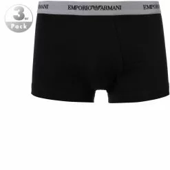 EMPORIO ARMANI Trunk 3er Pack 111357/CC717/00120 Trunks, Baumwoll-Stretch, Schwarz
