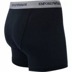 EMPORIO ARMANI Boxer 2er Pack 111268/CC717/13742 Trunks, Baumwoll-Stretch, Schwarz-grau, Grau-blau -Wäsche Verkaufsshop 189168 norm5
