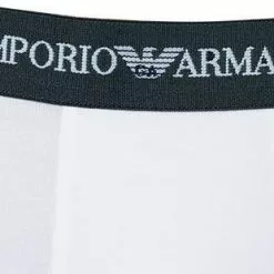 EMPORIO ARMANI Boxer 2er Pack 111268/CC717/10410 Trunks, Baumwoll-Stretch, Weiß-navy, Weiß-blau -Wäsche Verkaufsshop 189170 norm3