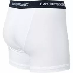 EMPORIO ARMANI Boxer 2er Pack 111268/CC717/10410 Trunks, Baumwoll-Stretch, Weiß-navy, Weiß-blau -Wäsche Verkaufsshop 189170 norm5