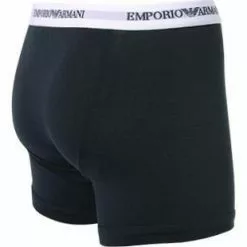 EMPORIO ARMANI Boxer 2er Pack 111268/CC717/10410 Trunks, Baumwoll-Stretch, Weiß-navy, Weiß-blau -Wäsche Verkaufsshop 189170 norm6