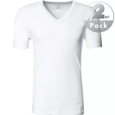 Jockey V-Neck Shirt 2er Pack 18501823/01 T-Shirts, Baumwolle, Weiß 2 Jockey V-Neck Shirt 2er Pack 18501823/01 T-Shirts, Baumwolle, Weiß – Bild 2