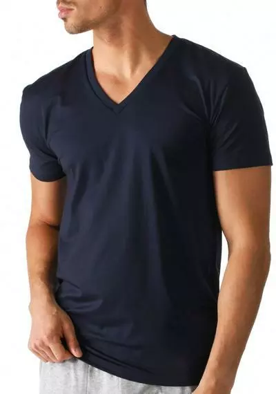 Mey CLUB V-Neck Shirt 46507/668 T-Shirt, Baumwoll-Stretch, Dunkelblau, Blau 1 Mey CLUB V-Neck Shirt 46507/668 T-Shirt, Baumwoll-Stretch, Dunkelblau, Blau