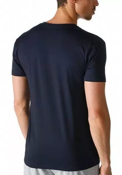Mey CLUB V-Neck Shirt 46507/668 T-Shirt, Baumwoll-Stretch, Dunkelblau, Blau 2 Mey CLUB V-Neck Shirt 46507/668 T-Shirt, Baumwoll-Stretch, Dunkelblau, Blau – Bild 2